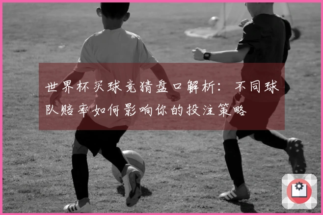 世界杯买球竞猜盘口解析：不同球队赔率如何影响你的投注策略